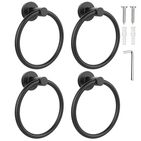 SetSail towel holder closeup with matte black finish and sturdy stainless steel.