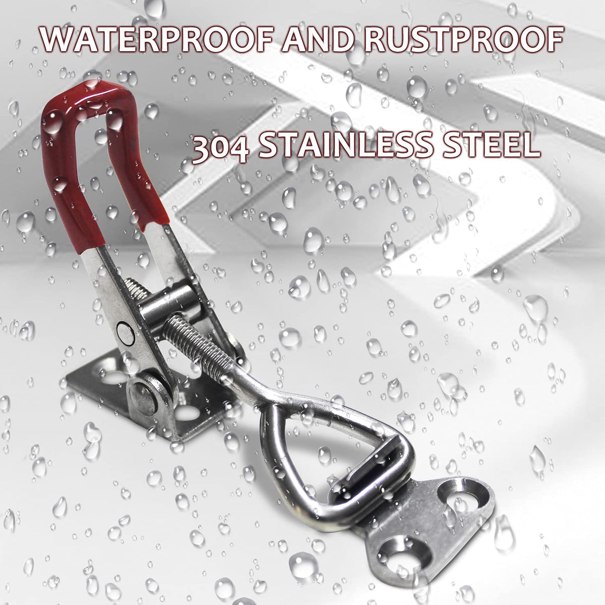 Seuenelf CUKAYO 304 stainless steel hasp showing corrosion resistance in metalwork.