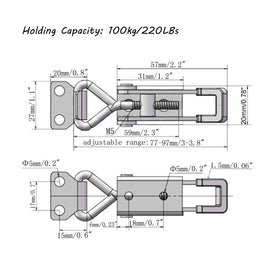 Seuenelf CUKAYO offers up to 220lbs capacity for sturdy closures.