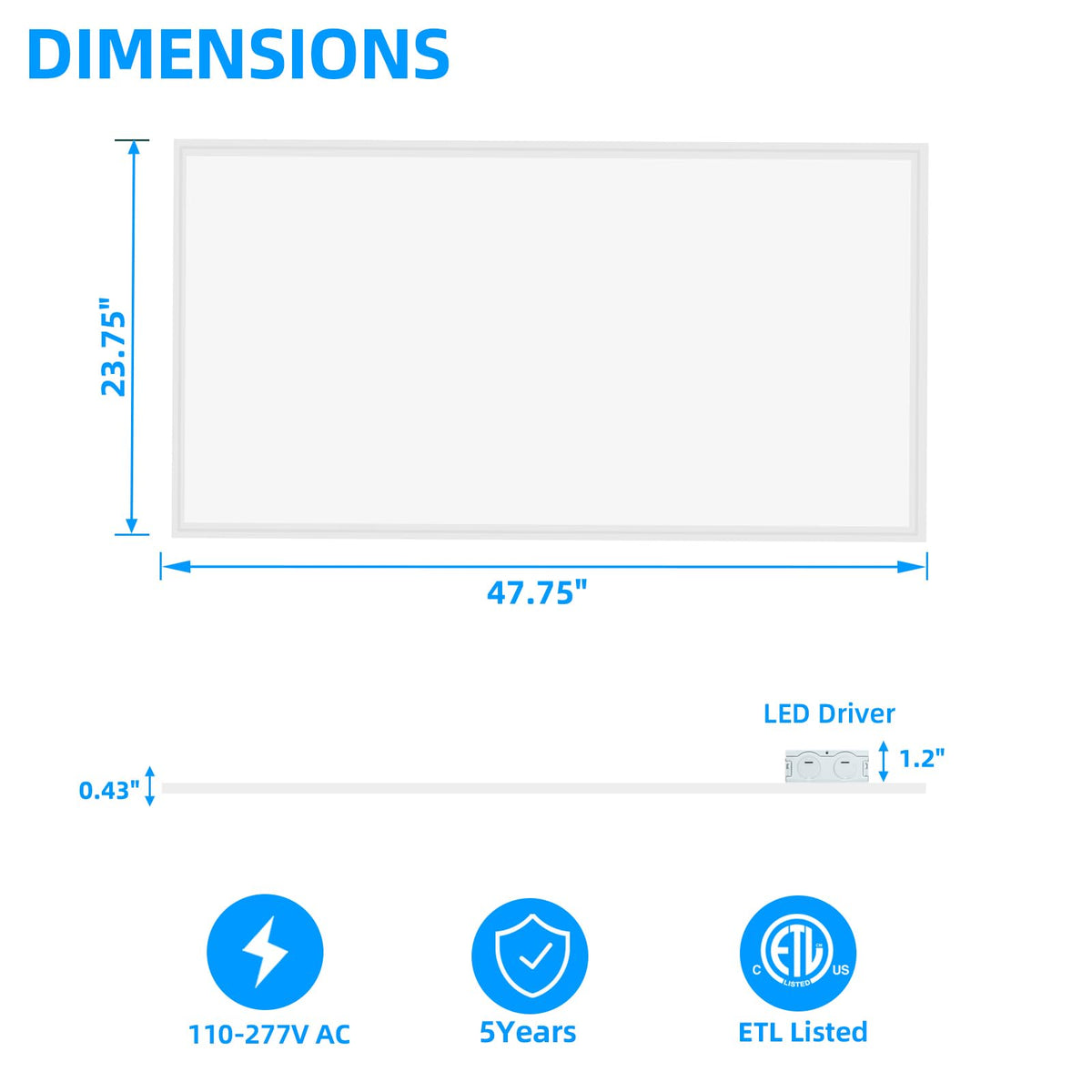 SEURON 4-pack 2x4 LED panel recessed installation example