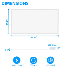 SEURON 4-pack 2x4 LED panel recessed installation example