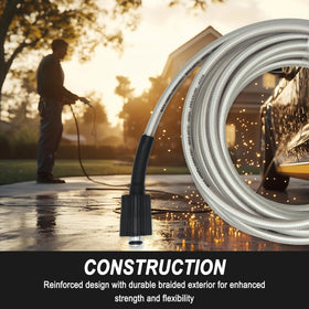 Sevensool extended-reach design helps you clean under decks and high siding.