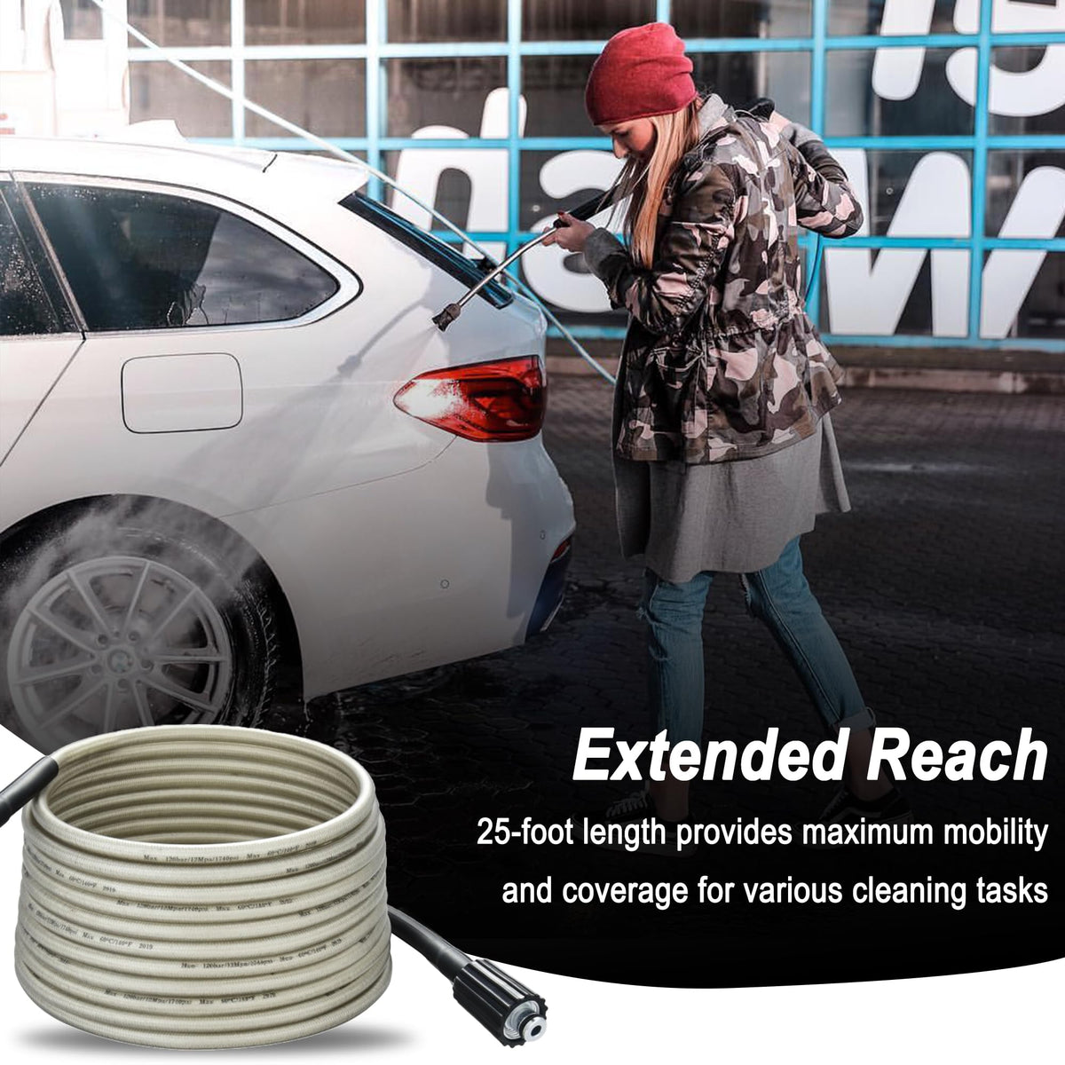 Sevensool secure leak-free end connectors prevent drips during cleaning.