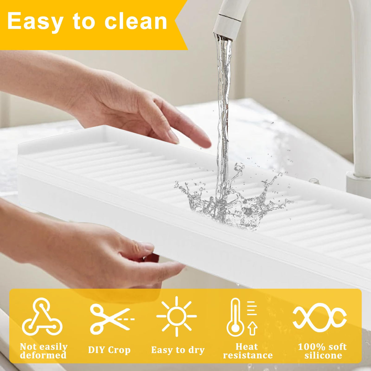 Sevflow protector features 5 mm thickness for durable countertop protection.