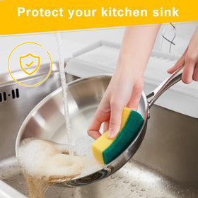 Sevflow silicone guard usable in kitchen or bathroom for granite countertop protection.