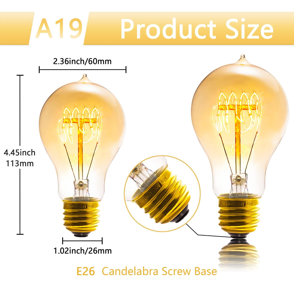 Sevici Edison Bulb dimmable feature enables mood control.