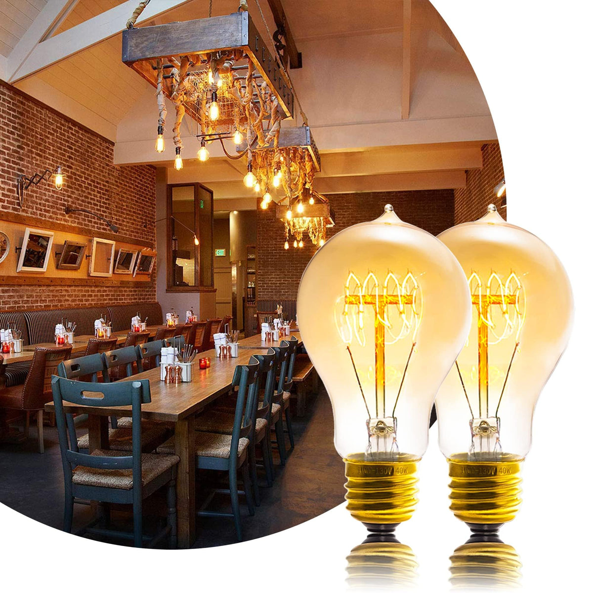 Sevici Edison Bulb dining room glow creates intimate setting.