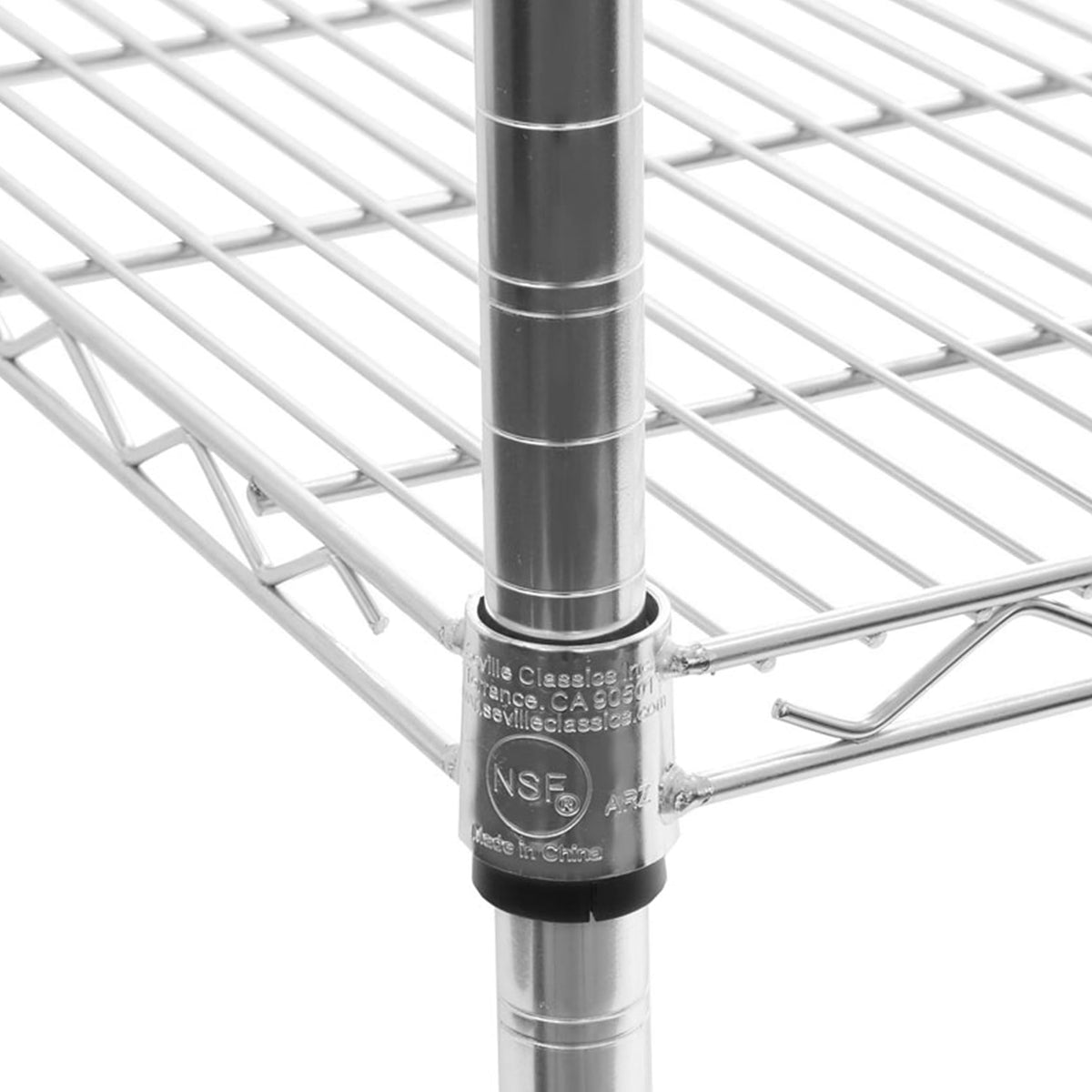 Adjustable 1-inch shelf increments on Seville Classics UltraDurable unit