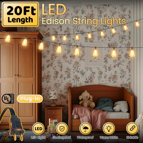 SEVSONSNZZ edison bulbs close-up highlighting shatterproof ST38 design