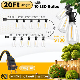 SEVSONSNZZ versatile lights for garden, pergola, weddings