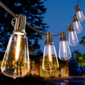 SEVSONSNZZ outdoor string lights 20ft glow for cozy patio ambiance