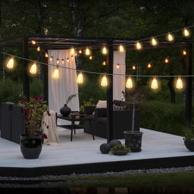 SEVSONSNZZ soft warm glow on pergola for evening ambiance