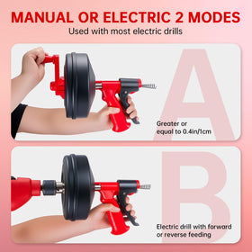 SEVVETROOL flexible spring reaches deep hair clogs.