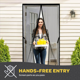 SEWANTA kid-friendly screen door enables safe, quick doorway access for children.