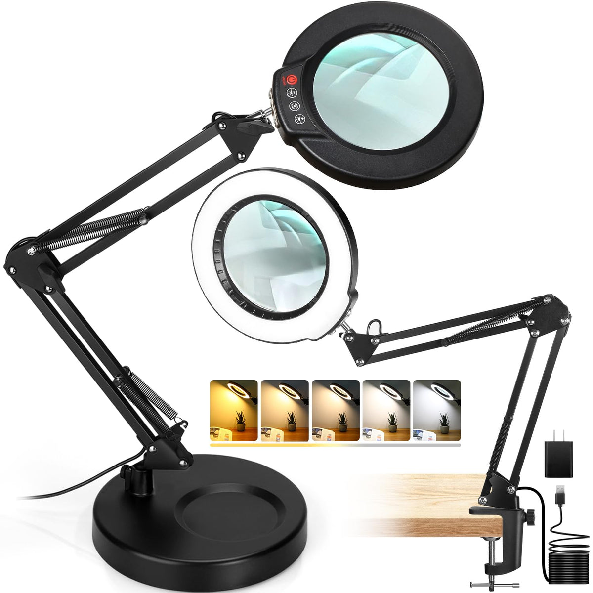 Seylae 12x magnifying glass lens close-up showing crystal clarity for detailed work