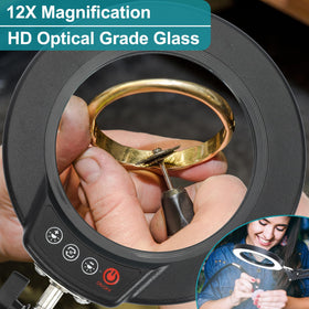 Seylae 2-in-1 desk lamp and magnifier demonstrating versatile lighting for hands-free tasks