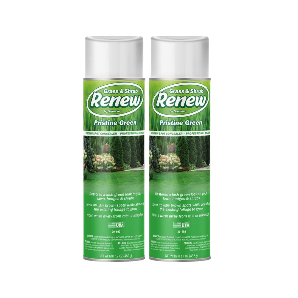 Seymour RENEW grass and shrub Pristine bottle applying fast-drying brown spot concealer on grass