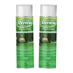 Seymour RENEW Pristine bottle demonstrates quick lawn spot concealing for green shrubs