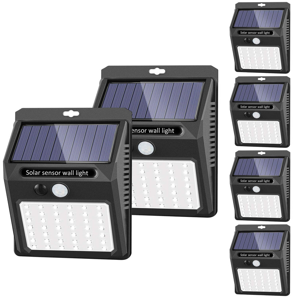 SEZAC Solar Lights 6-Pack front view for entryway illumination and security