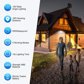 SEZAC motion sensor activates with movement up to 16 feet.