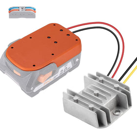Sfablosm dc18v-12v step-down converter close-up for portable power delivery