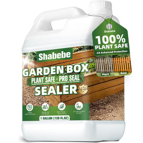 Shabebe Garden Box Sealer Pro packaging highlights eco-friendly formula for outdoor projects