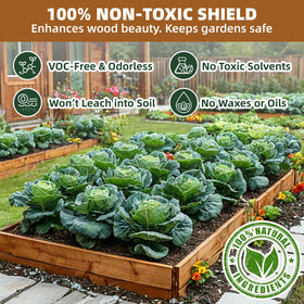Shabebe Garden Box Sealer Pro sprayer application for quick outdoor sealing