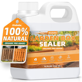 Shabebe Garden Box Sealer is applied to wood for durable moisture protection.