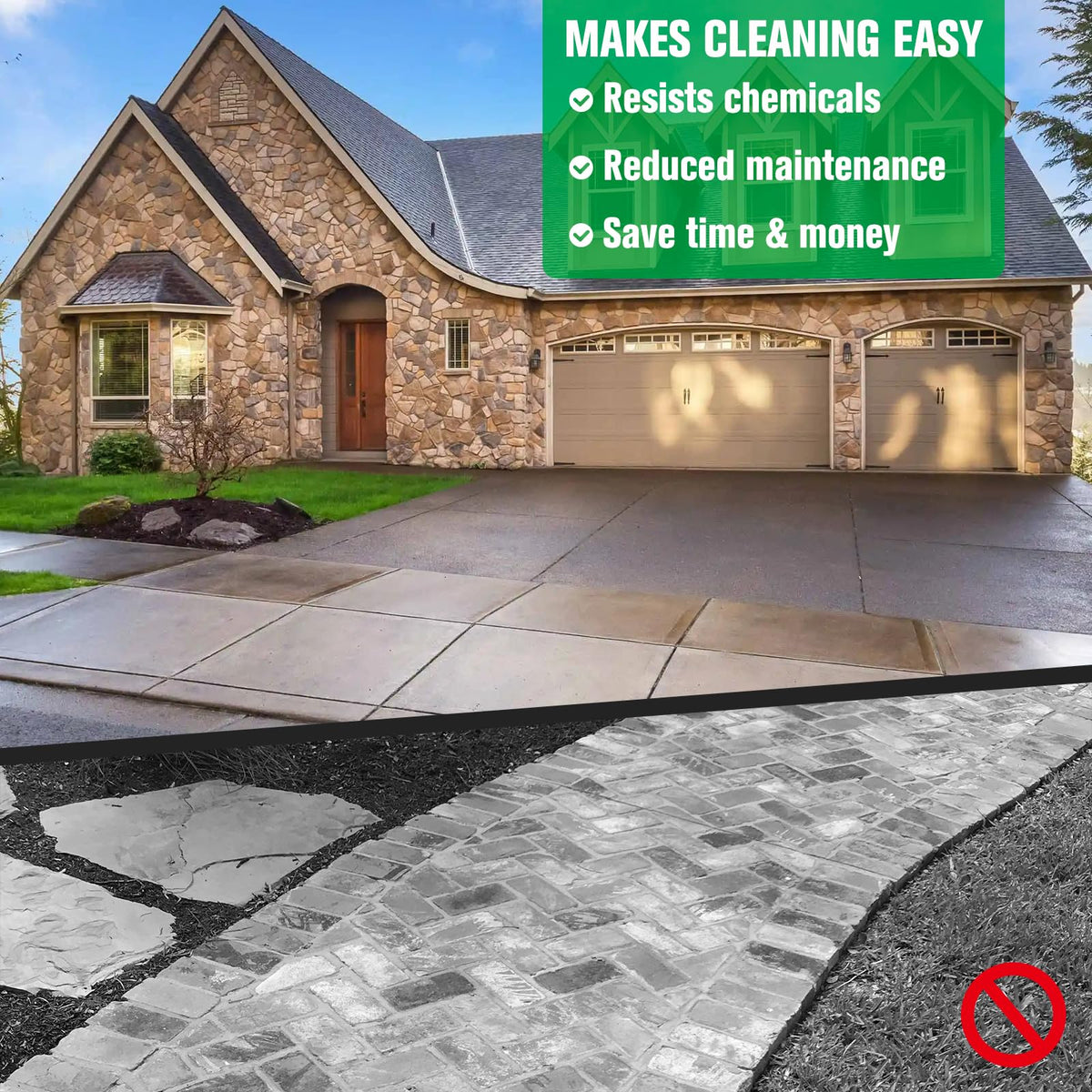 Shabebe Premium Stone Sealer durable up to 1-3 years on stone surfaces.
