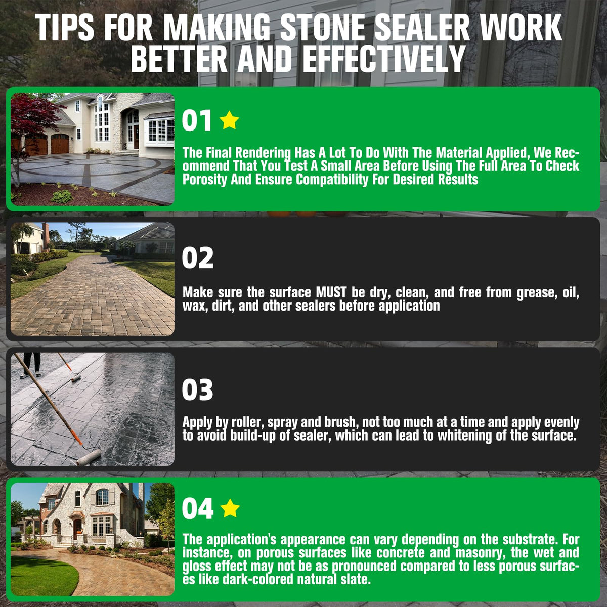Shabebe Premium Stone Sealer quick-dry touch in 30 minutes