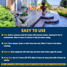 Shabebe stone sealer applies smoothly with brush, roll, or spray for DIY or professional use.