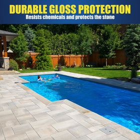 Shabebe Sealer protects brick walls from water and oil stains.