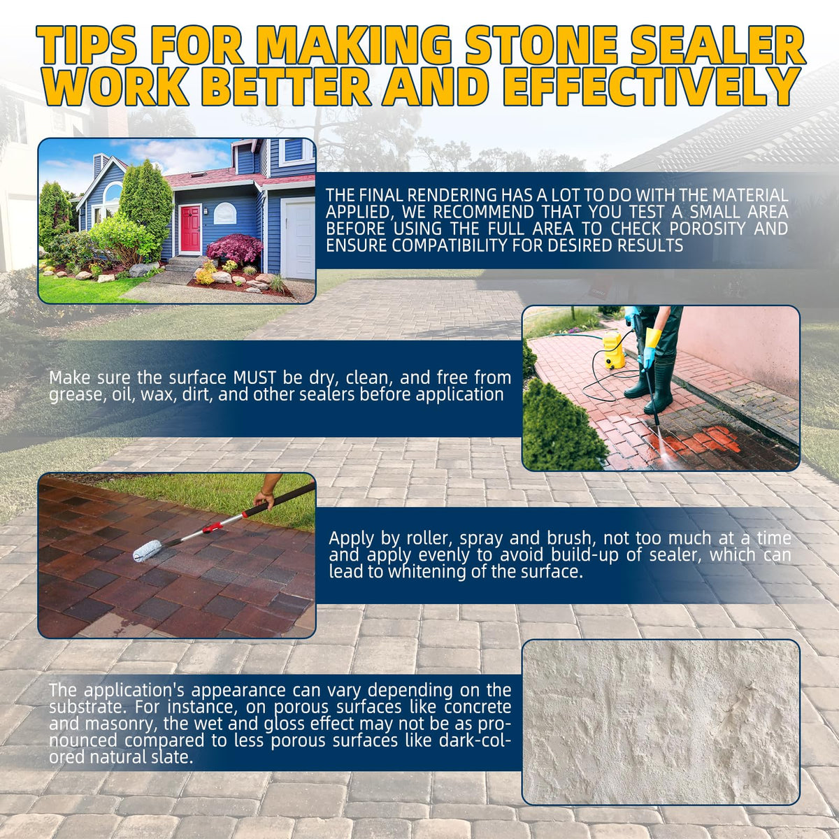 Shabebe sealer close-up shows water beading for effective protection on stone surfaces.