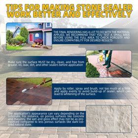 Shabebe sealer close-up shows water beading for effective protection on stone surfaces.