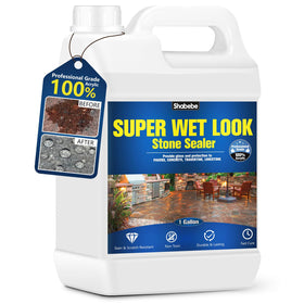Shabebe Super Wet Look Sealer bottle pouring for easy application and coverage.