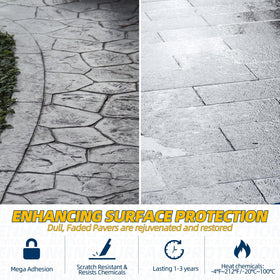 Shabebe wet-look seal on patio showcases rich color and a showroom-ready glossy surface.