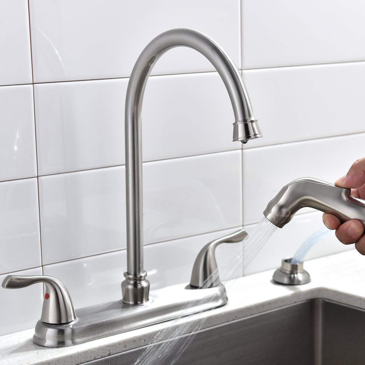 SHACO 360 swivel spout reaches every corner for versatile kitchen tasks.