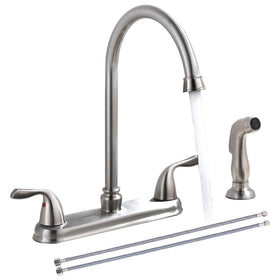 SHACO kitchen faucet with side sprayer for precise rinsing at the sink.