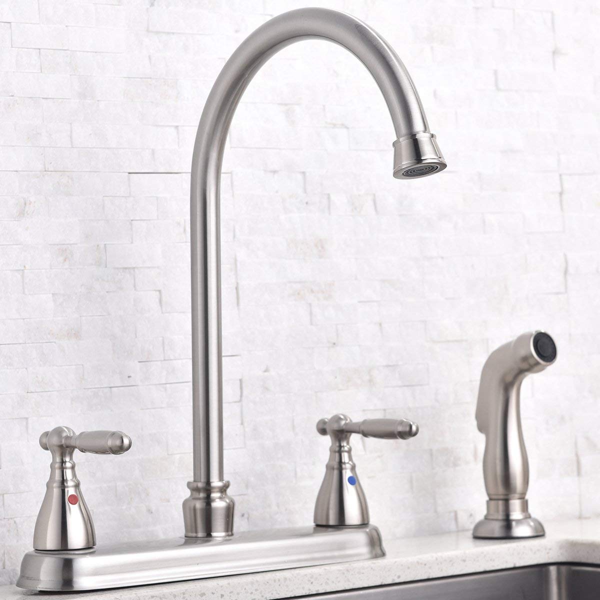 SHACO side sprayer enabling targeted cleaning of dishes and pots.