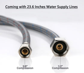 SHACO two-handle control helps you regulate hot and cold water precisely.
