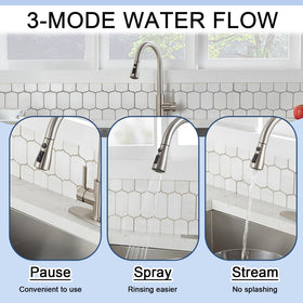 SHACO 360-degree swivel spout for easy reach from any angle