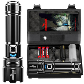 Shadowhawk flashlight 10000 lumens front view highlights power and brightness for any space