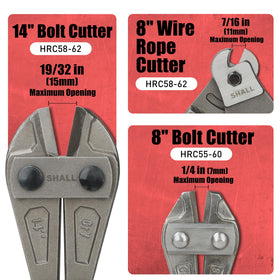 SHALL 8-inch wire cutter from the set with secure lock and adjustable screw