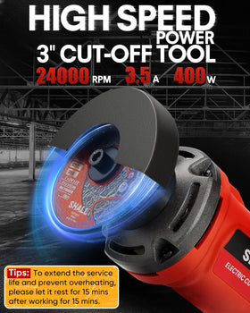 SHALL tool with 360-degree guard shown for versatile angle cuts