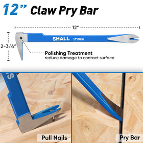 Shall 8-inch end-cutting pliers for clean cuts and nail removal.