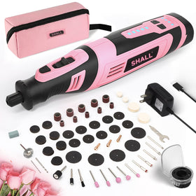 SHALL 8V cordless rotary tool kit pink bundle for versatile DIY projects