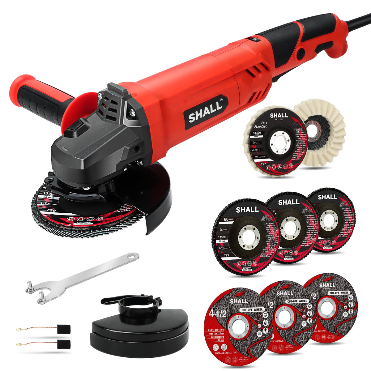 Shall angle grinder body for precise metal cutting and smooth grinding.