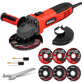 Shall angle grinder accessories change enables quick setup for metal and wood projects.
