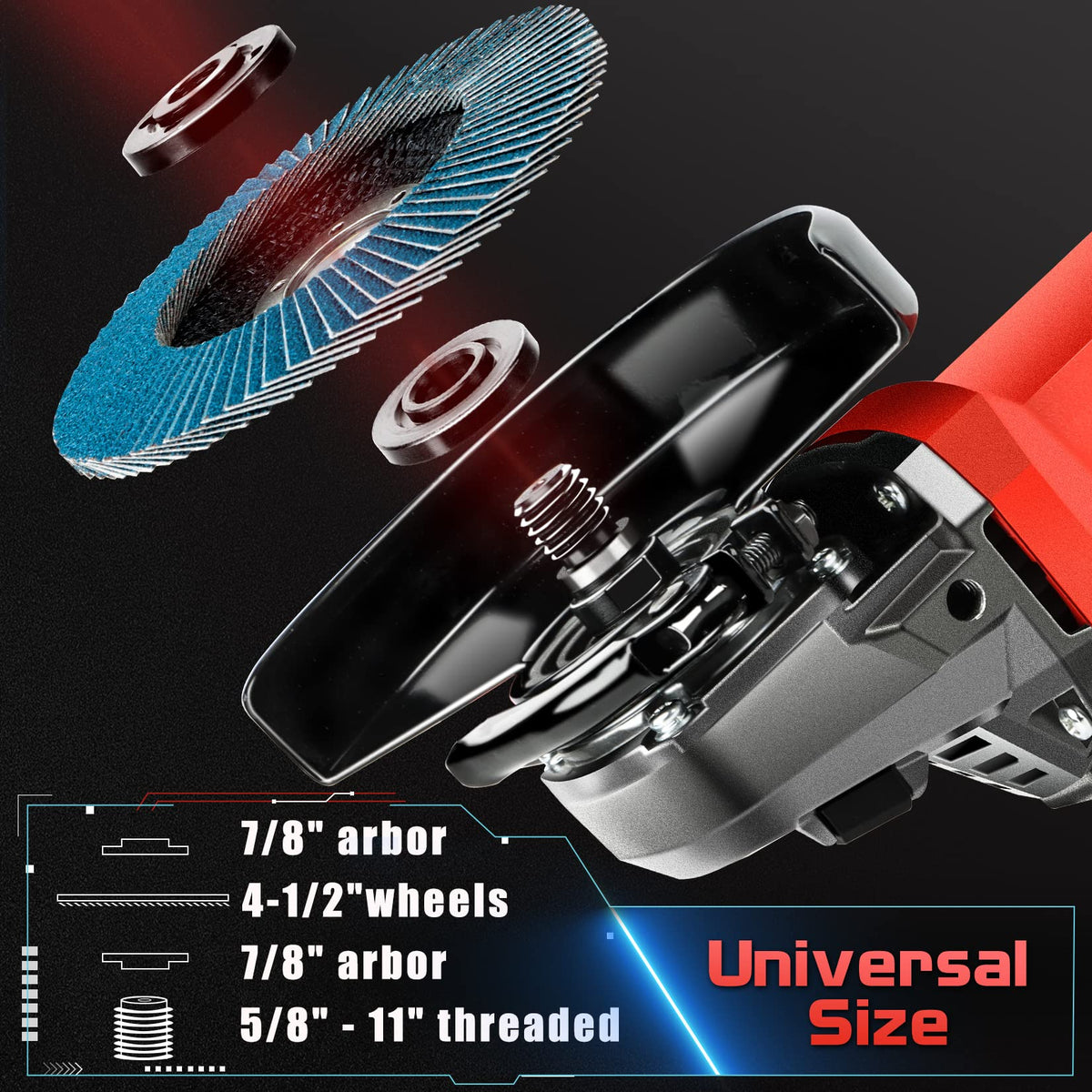 Shall angle grinder compact design reduces fatigue during extended use.
