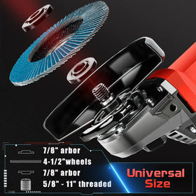 Shall angle grinder compact design reduces fatigue during extended use.